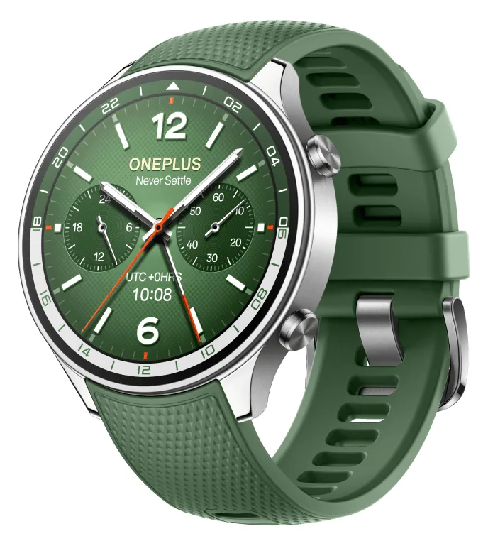 OnePlus Watch 2R - 46 mm - intelligente Uhr mit Riemen - Handgelenkgröße: 140-210 mm - Anzeige 1.43, Ansicht 2