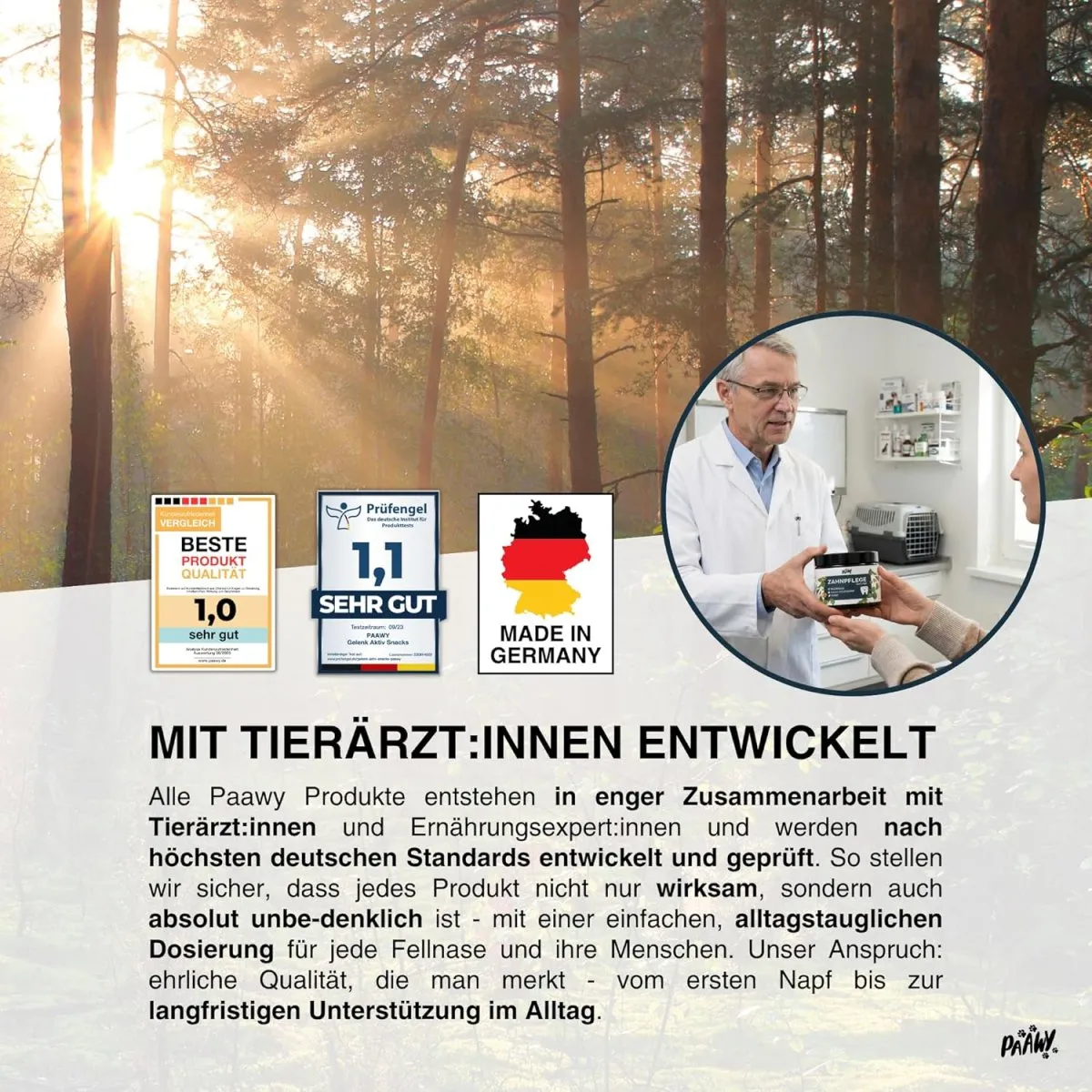 Dental Pulver für Hunde - 9-in-1 Wirkstoff-Komplex Made in Germany - Zahnsteinentferner & Anti-Mundgeruch Futtertopping - einfache Zahnpflege beim Hund - Zahnputzflocken für tägliche Reinigung — Bild 7