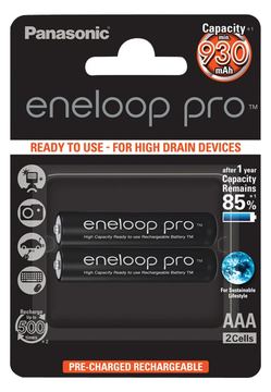 Panasonic eneloop pro BK-4HCDE/2BE - Batterie 2 x AAA - NiMH von LumaTech