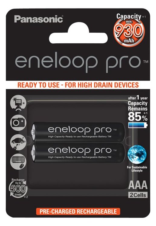 Panasonic eneloop pro BK-4HCDE/2BE - Batterie 2 x AAA - NiMH