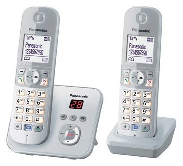 Panasonic KX-TG6822 - Schnurlostelefon - Anrufbeantworter mit Rufnummernanzeige