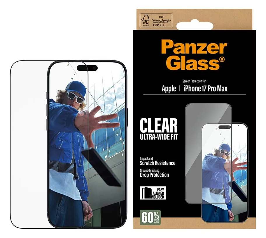 PanzerGlass Bildschirmschutz für Handy - Ultra-Wide Fit mit EasyAligner - 159,27 x 73,85 mm 0,71 mm, Ansicht 4