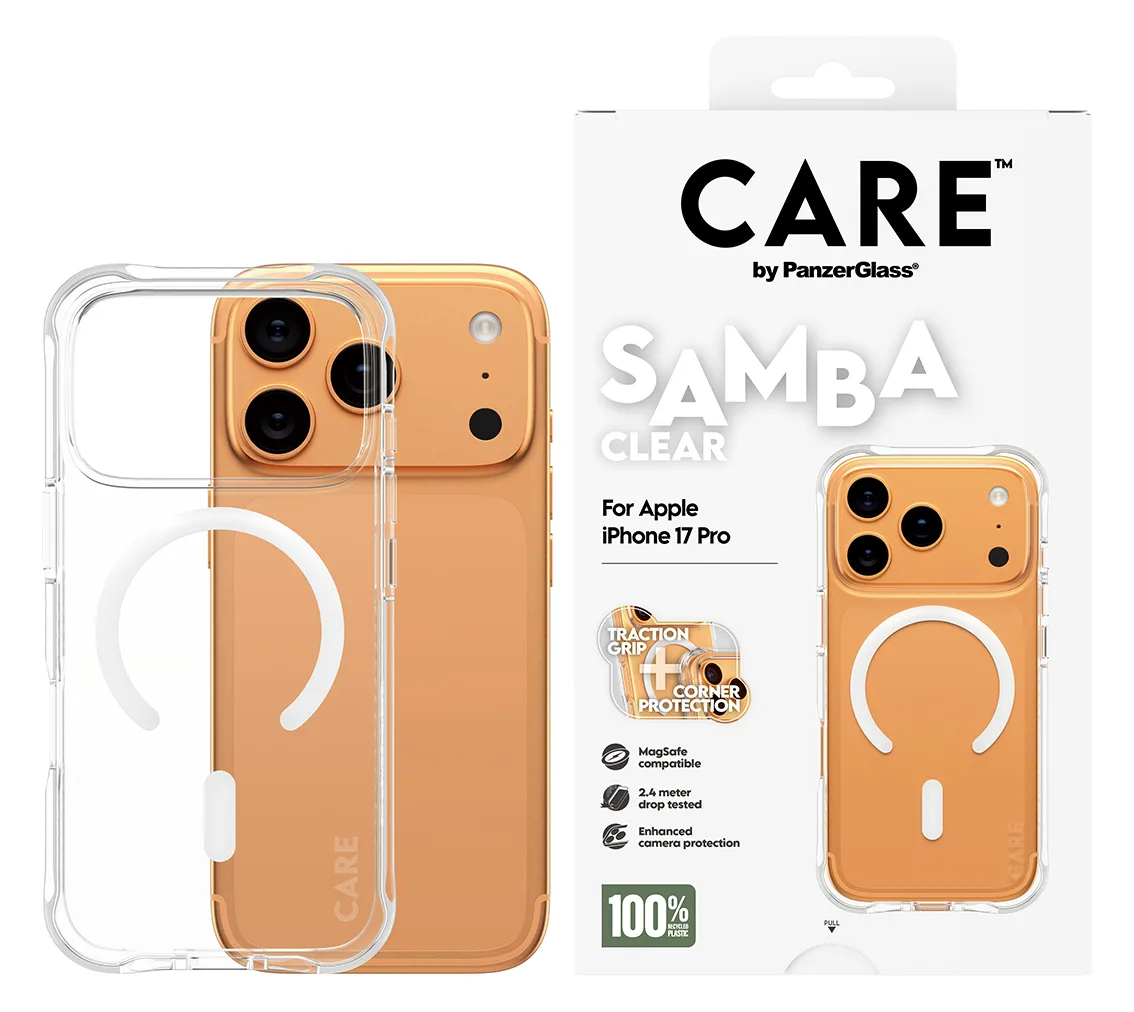 PanzerGlass CARE by PanzerGlass Samba - Hintere Abdeckung für Mobiltelefon - kompatibel mit MagSafe - TPU - Apple - iPhone 17 Pro, Ansicht 2