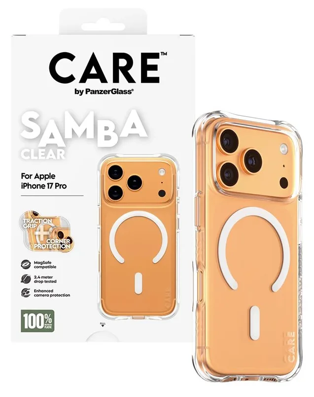 PanzerGlass CARE by PanzerGlass Samba - Hintere Abdeckung für Mobiltelefon - kompatibel mit MagSafe - TPU - Apple - iPhone 17 Pro, Ansicht 3