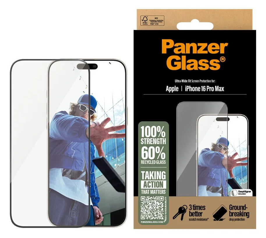 PanzerGlass Displayschutz iPhone 16 Pro Max Ultra-Wide Fit, Ansicht 4
