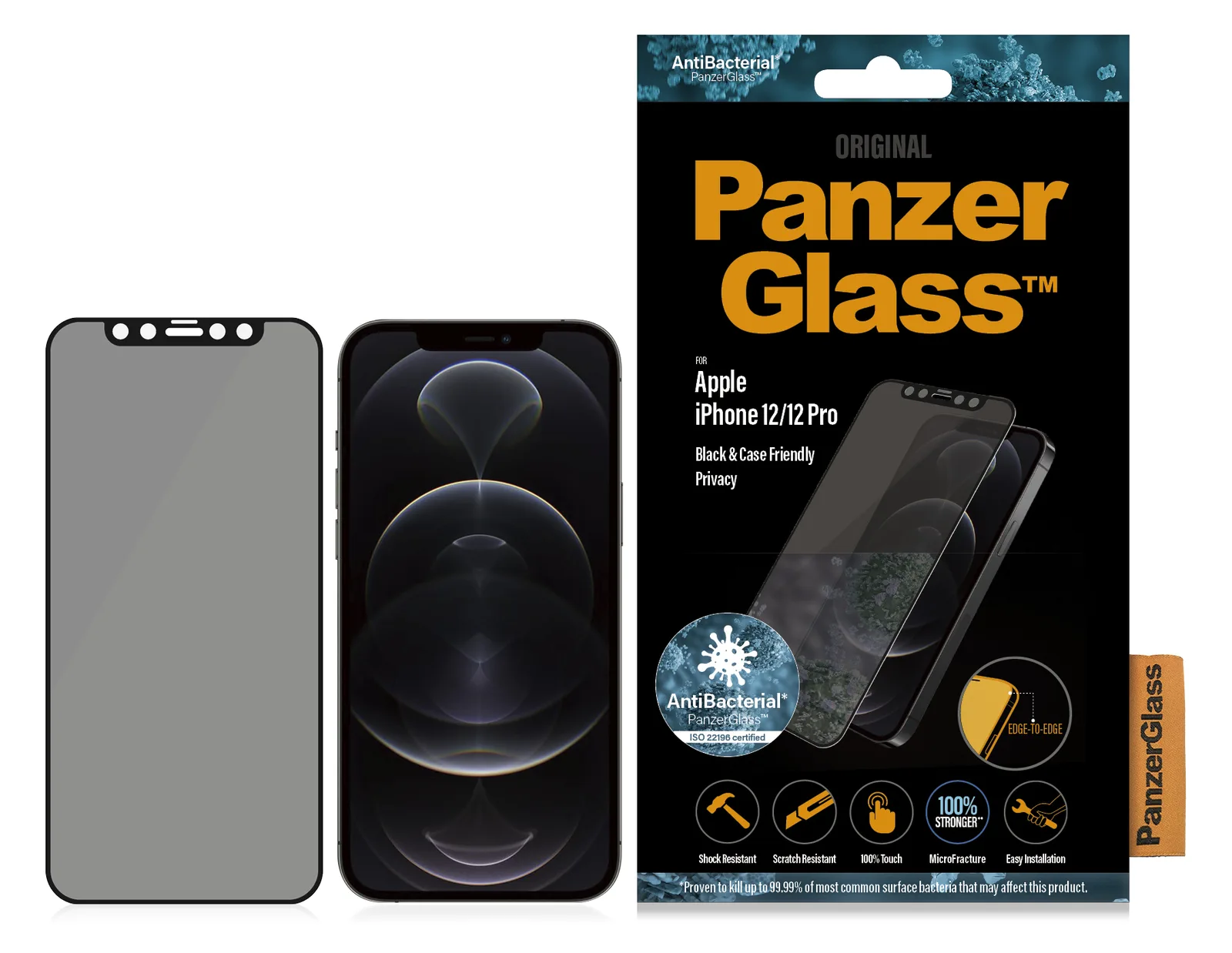 PanzerGlass Original - Bildschirmschutz für Handy - MicroFracture 142,65 x 67,43 mm, Ansicht 3