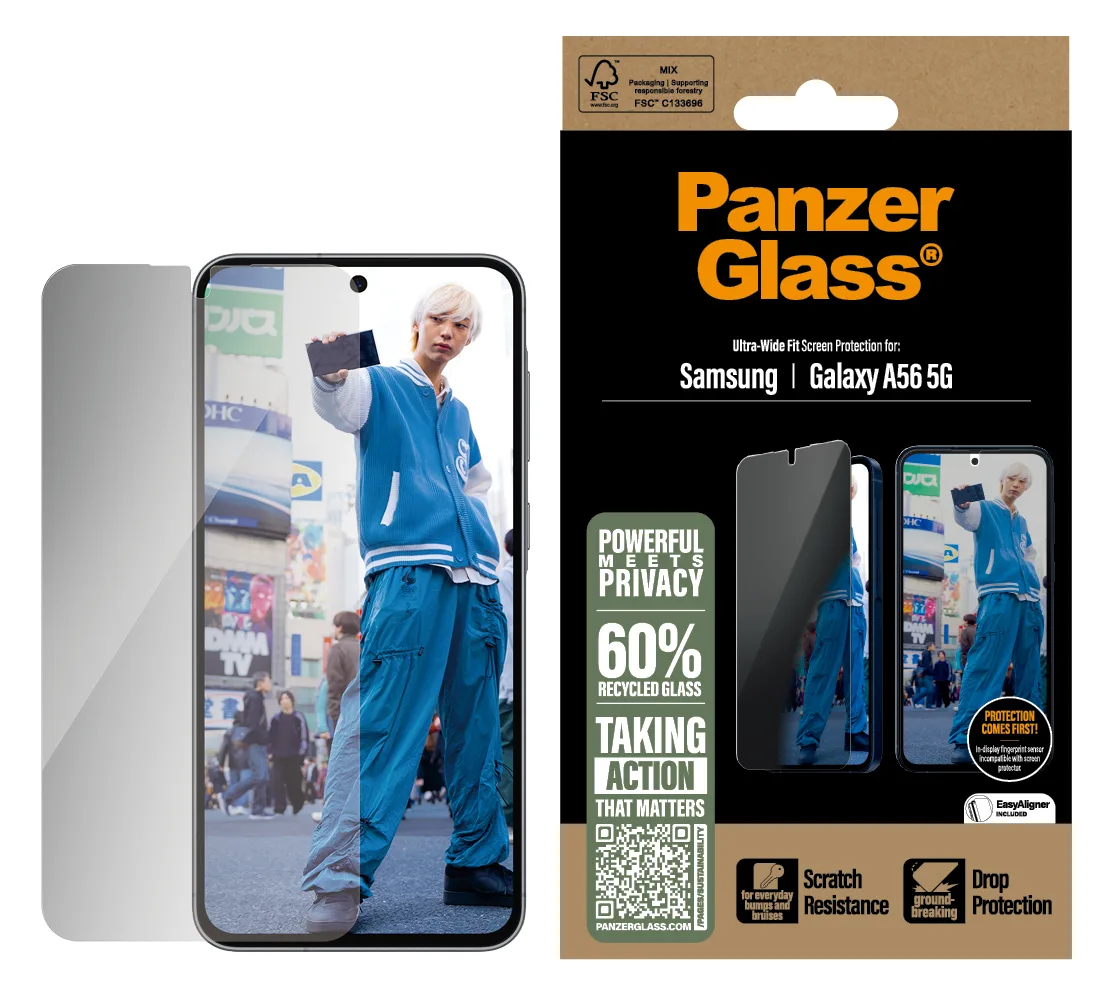 PanzerGlass Privacy Displayschutz Samsung Galaxy A56 5G - Ultra-Wide Fit Sams..., Ansicht 2