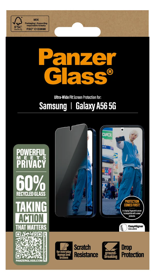 PanzerGlass Privacy Displayschutz Samsung Galaxy A56 5G - Ultra-Wide Fit Sams..., Ansicht 3