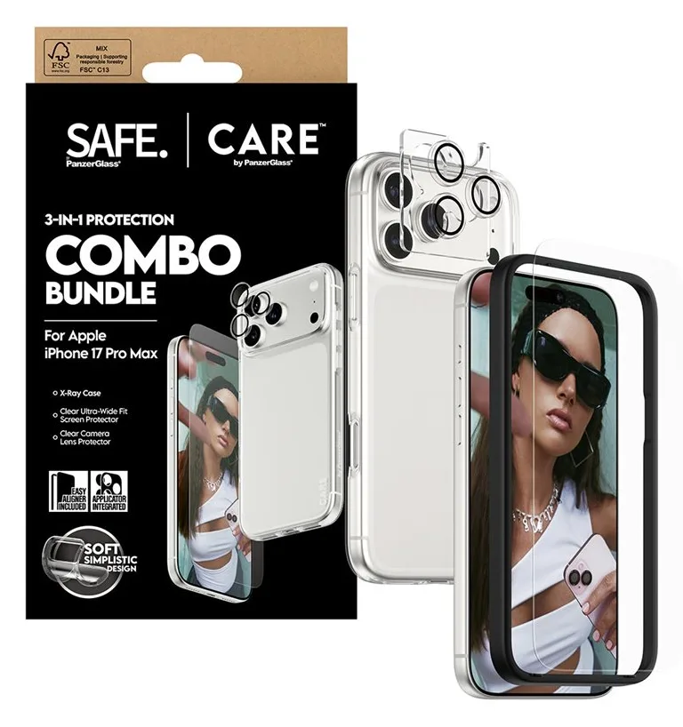PanzerGlass SAFE CARE by 3-in-1 Fashionable Combo Bundle iPhone 17 Pro, Ansicht 3