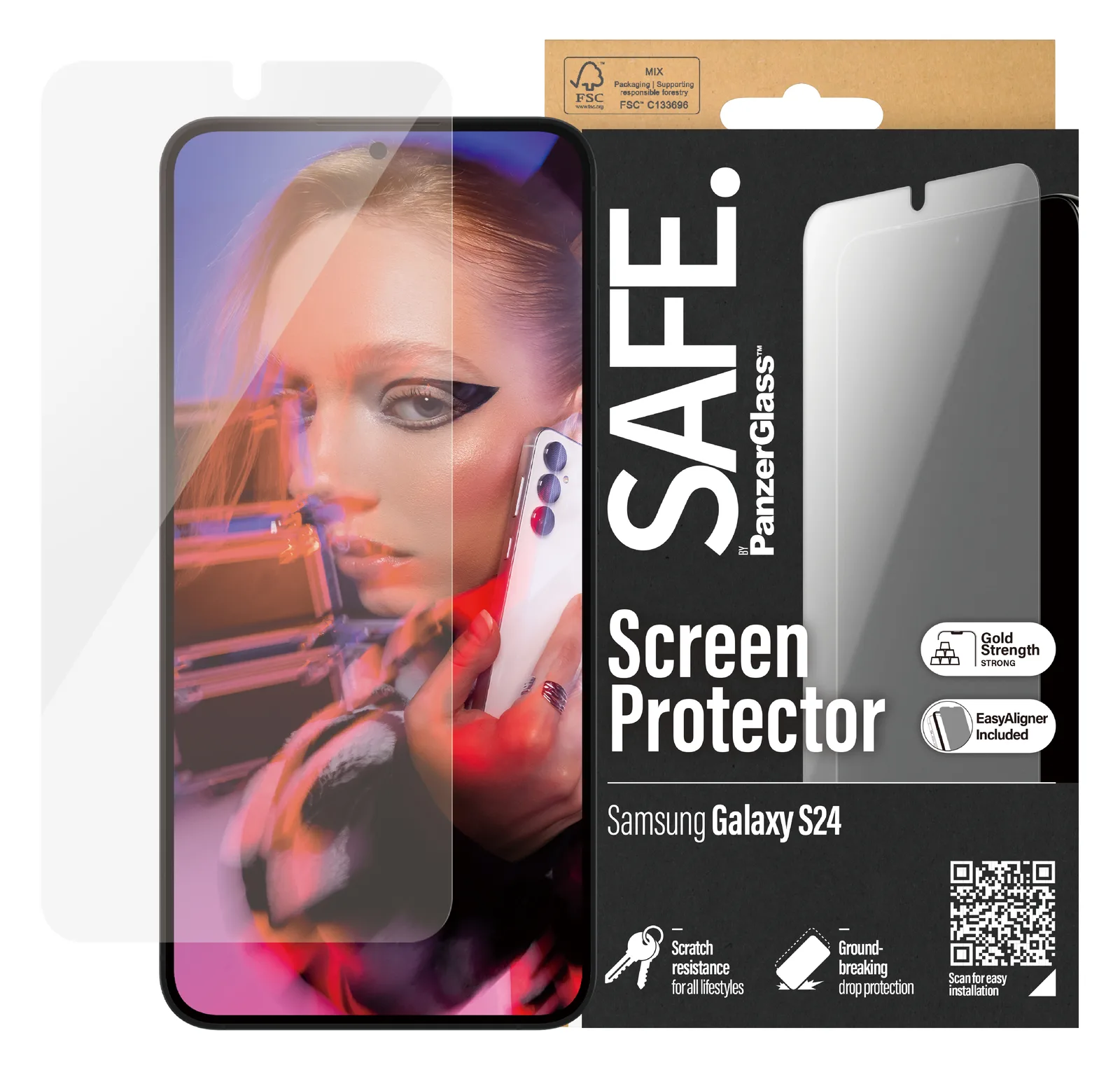 PanzerGlass SAFE. by Re Fresh Samsung Galaxy S24 UWF wA, Ansicht 4