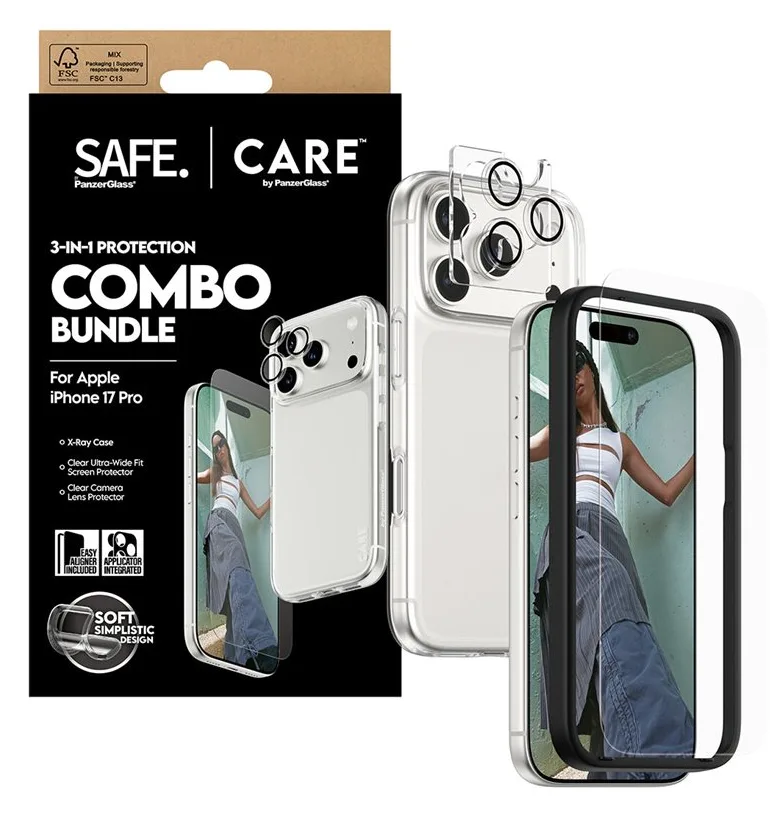 PanzerGlass SAFE. CARE 3-in-1 Fashionable Combo Bundle iPhone 17 Pro, Ansicht 2