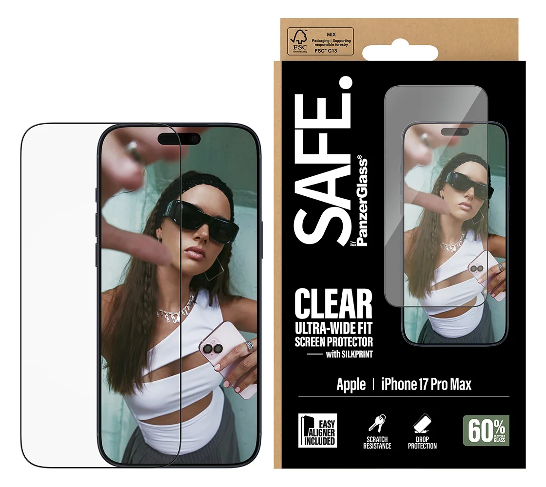 PanzerGlass SAFE. Screen Protector w. black Frame iPhone 17 Pro Max, Ansicht 4