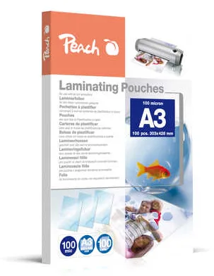 Peach 100 Mikrometer - 100er-Pack - glänzend - A3 Plus (303 x 426 mm), Ansicht 2