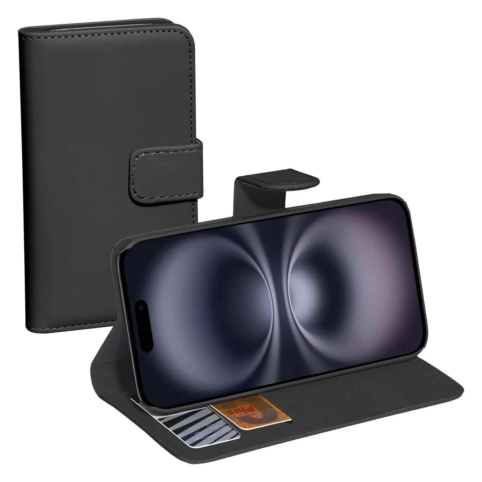 PEDEA Book Cover Classic für Apple iPhone 16 Plus black, Ansicht 2