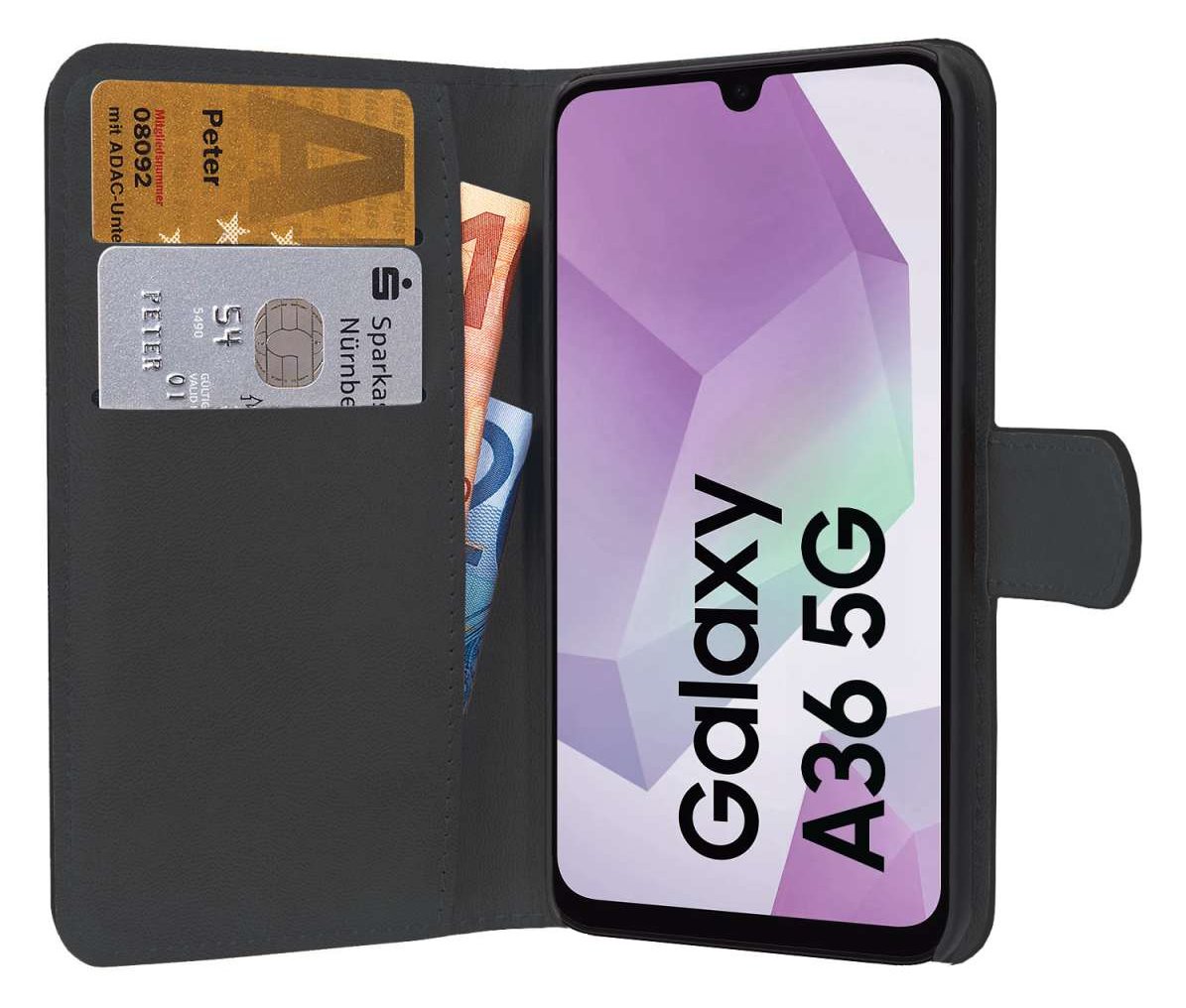 PEDEA Book Cover Classic für Samsung Galaxy A36/A56 schwarz