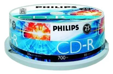 Philips 25 x CD-R - 700 MB (80 Min) 52x - Spindel, Ansicht 2