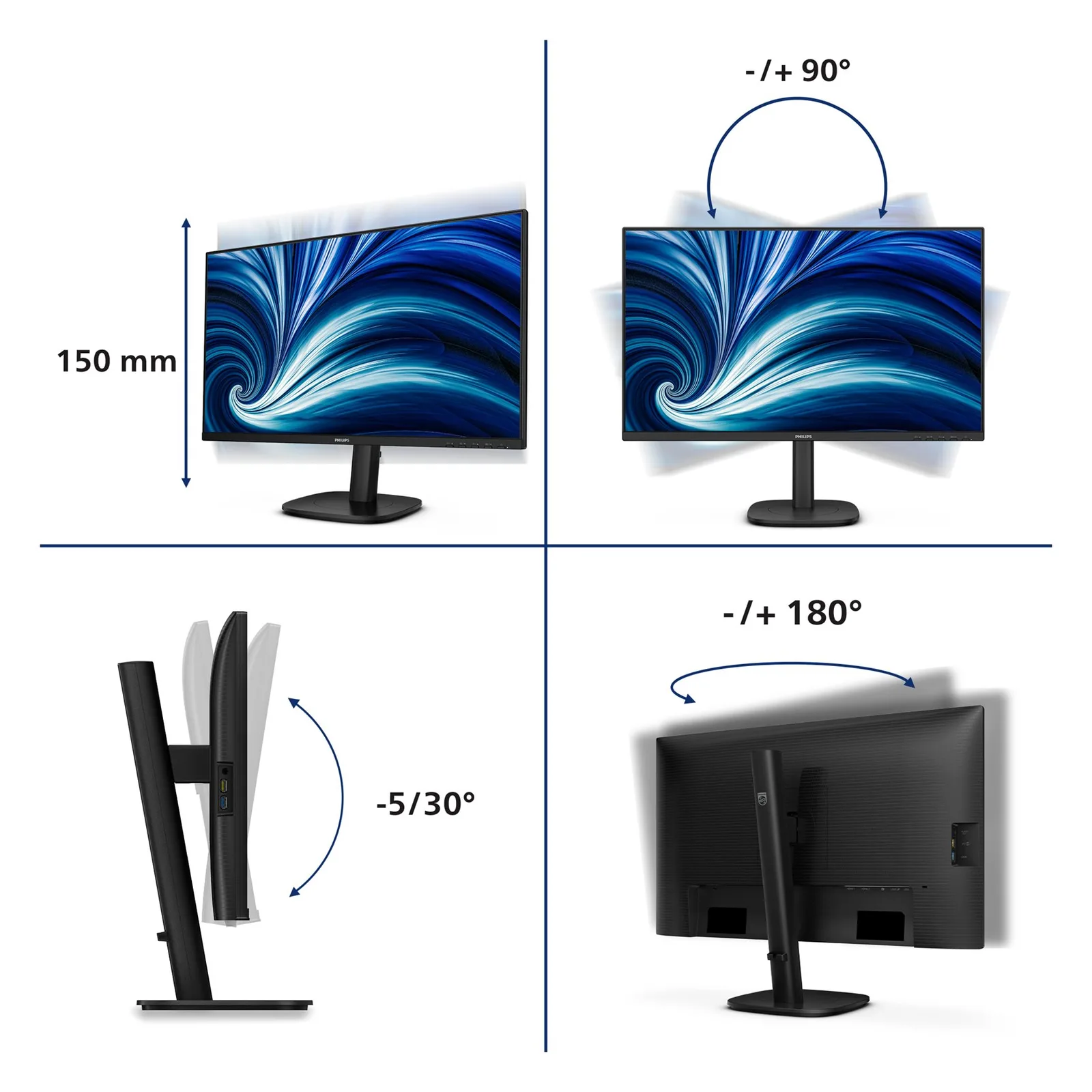Philips 27B2N3500J - 3000 Series - LED-Monitor - 68.6 cm (27), Ansicht 3