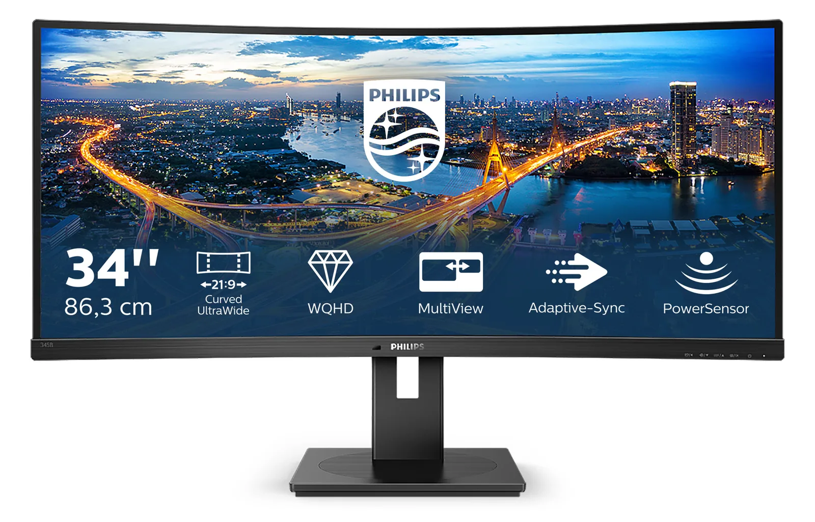 Philips B Line 345B1C - LED-Monitor - gebogen - 86.36 cm (34), Ansicht 2