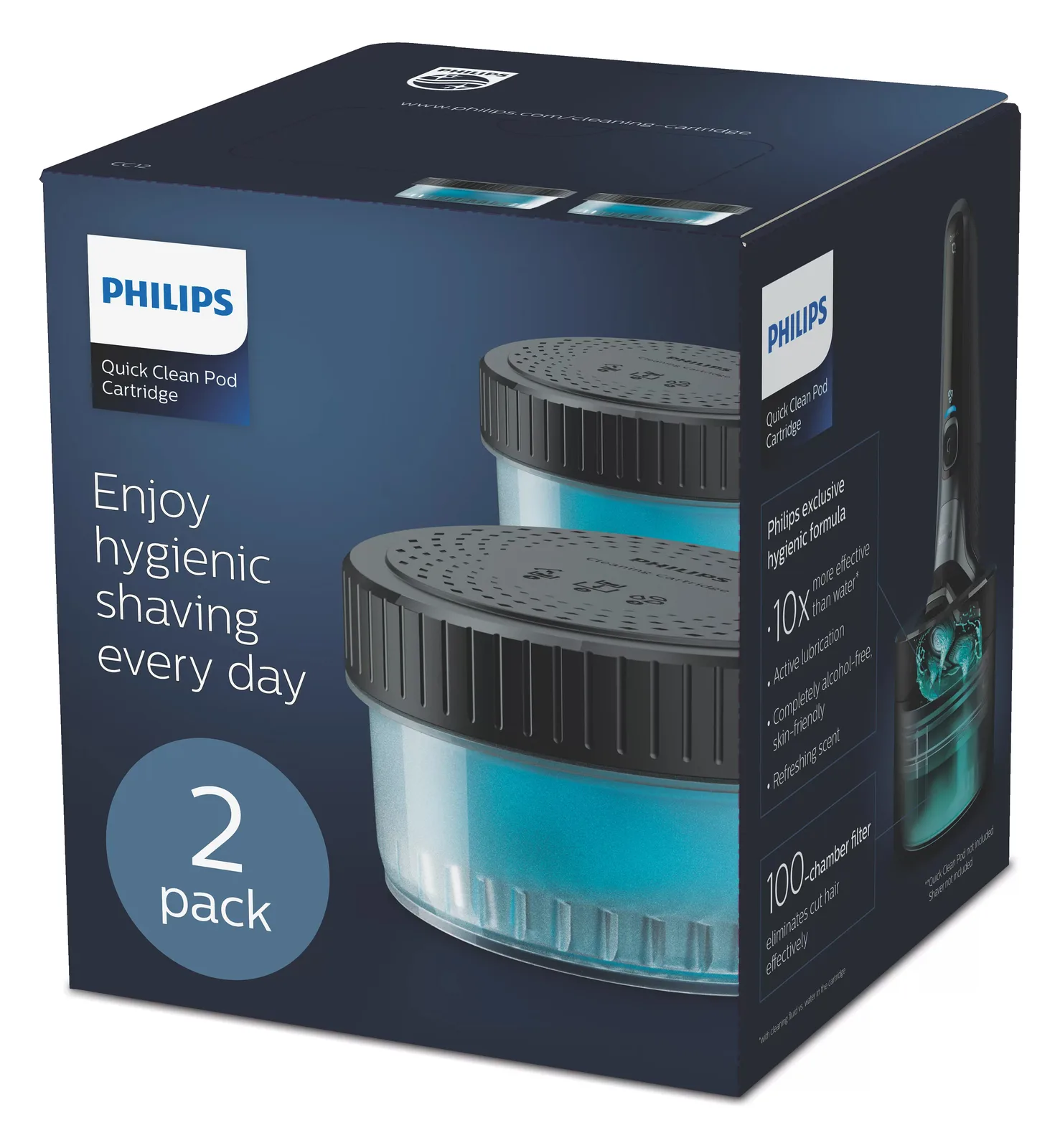 Philips CC12 - Reinigungskartusche - für Rasierapparat (Packung mit 2), Ansicht 3