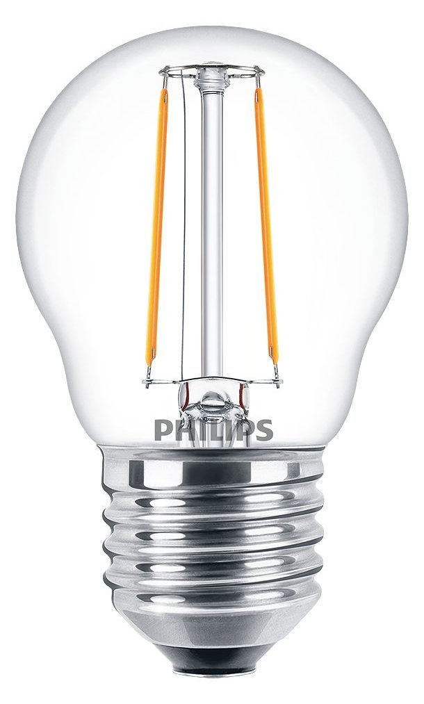 Philips CorePro - Glühbirne mit LED-Filament - Form: P45 - klar Finish - E27 - 2 W (Entsprechung 25 W)