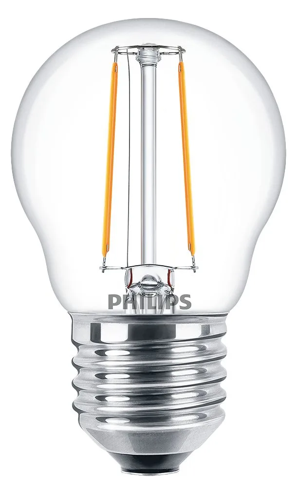 Philips CorePro - Glühbirne mit LED-Filament - Form: P45 - klar Finish - E27 - 2 W (Entsprechung 25 W), Ansicht 2