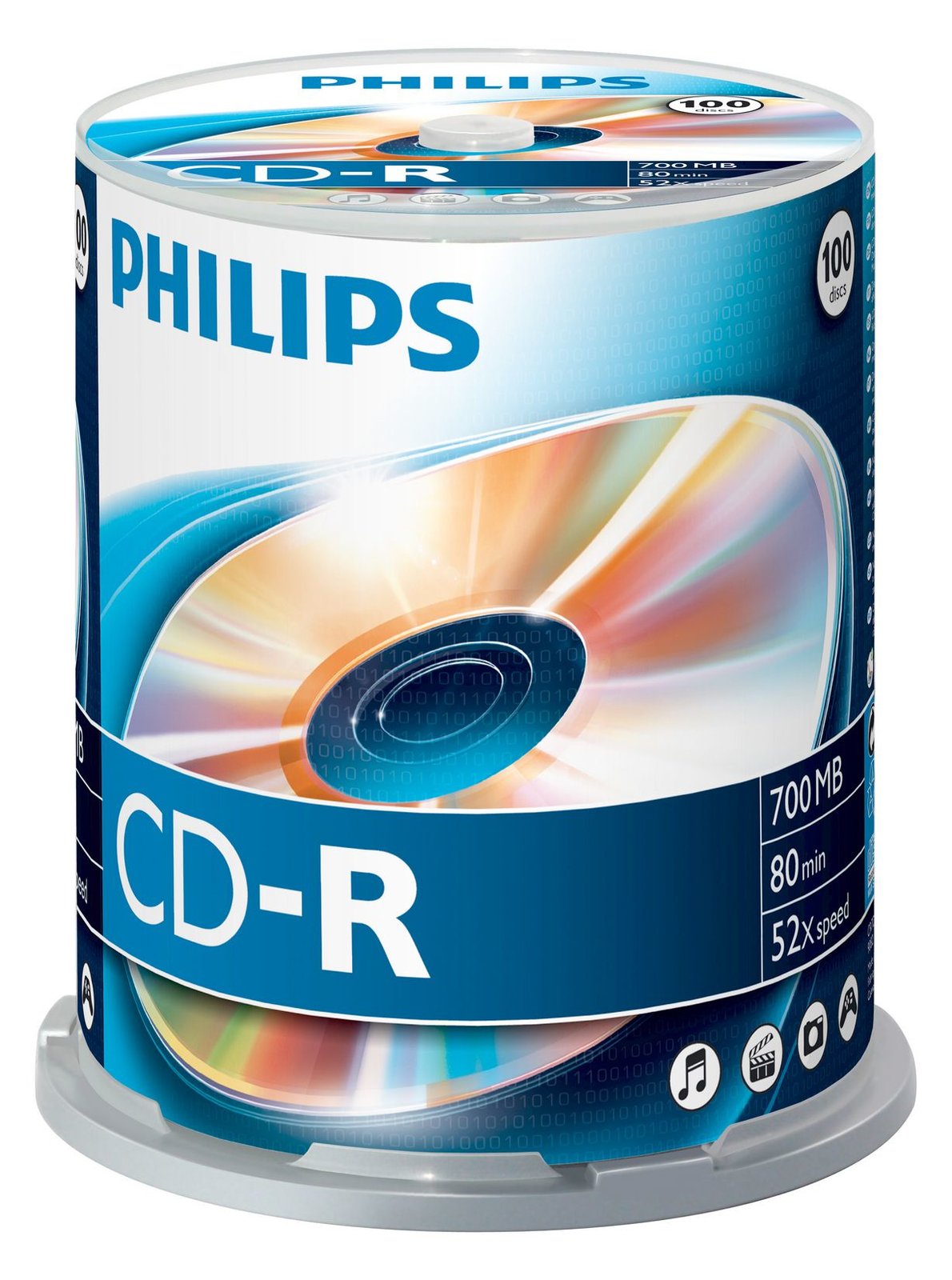 Philips CR7D5NB00 - 100 x CD-R - 700 MB (80 Min)