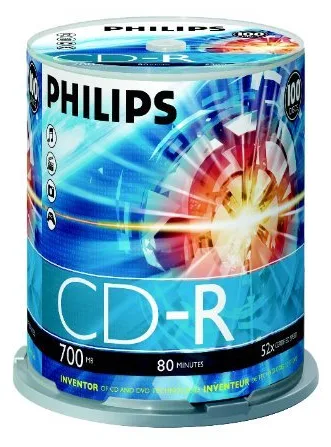 Philips CR7D5NB00 - 100 x CD-R - 700 MB (80 Min), Ansicht 2