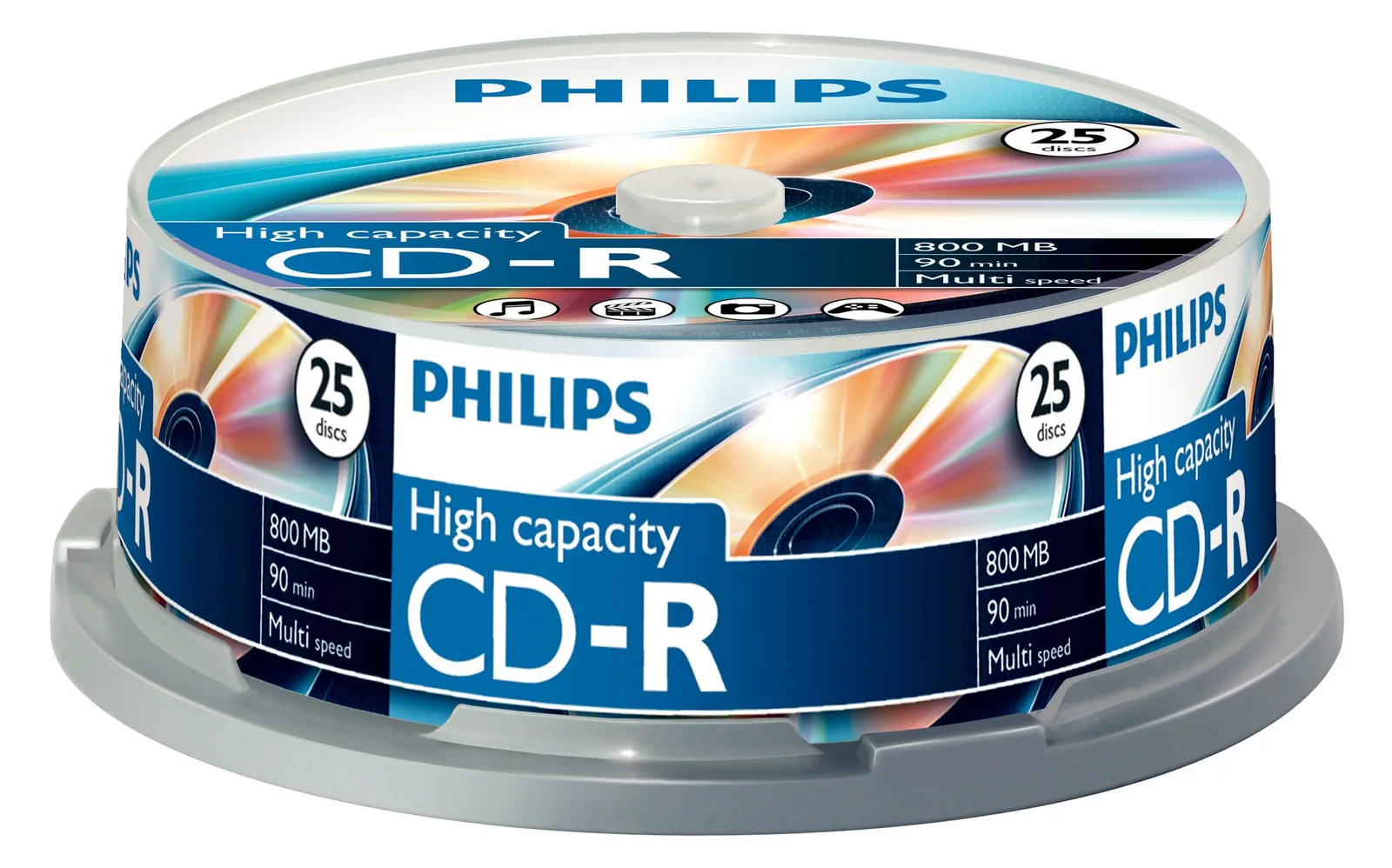 Philips CR8D8NB25 - 25 x CD-R - 800 MB (90min), Ansicht 2