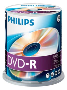 Philips DM4S6B00F - 100 x DVD-R - 4.7 GB (120 Min.) von LumaTech