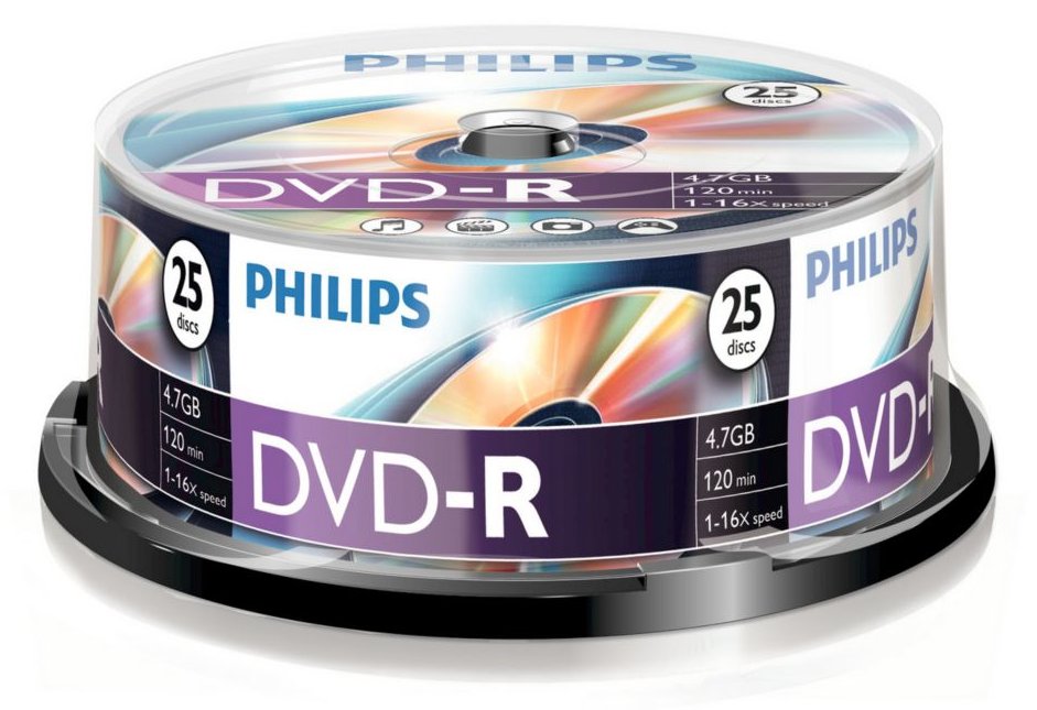 Philips DM4S6B25F - 25 x DVD-R - 4.7 GB (120 Min.)