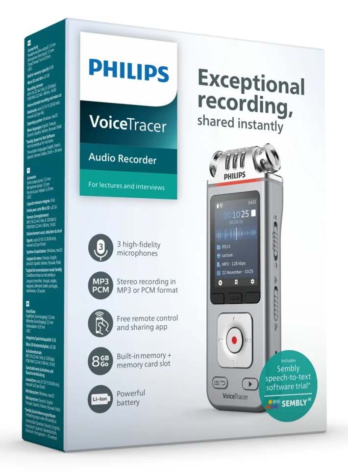 Philips DVT4115 - VoiceTracer Audiorecorder - Recorder - 2.160 min, Ansicht 4