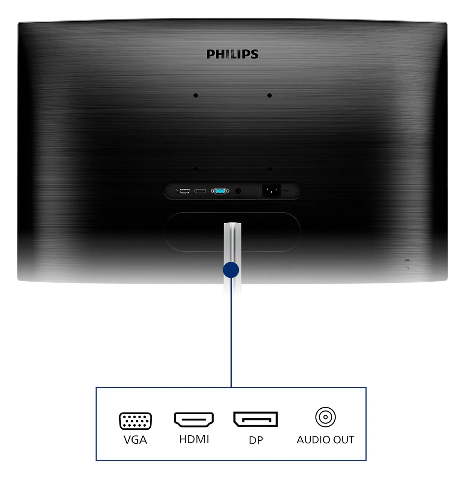 Philips E-line 325E1C - LED-Monitor - gebogen - 81.3 cm (32), Ansicht 3