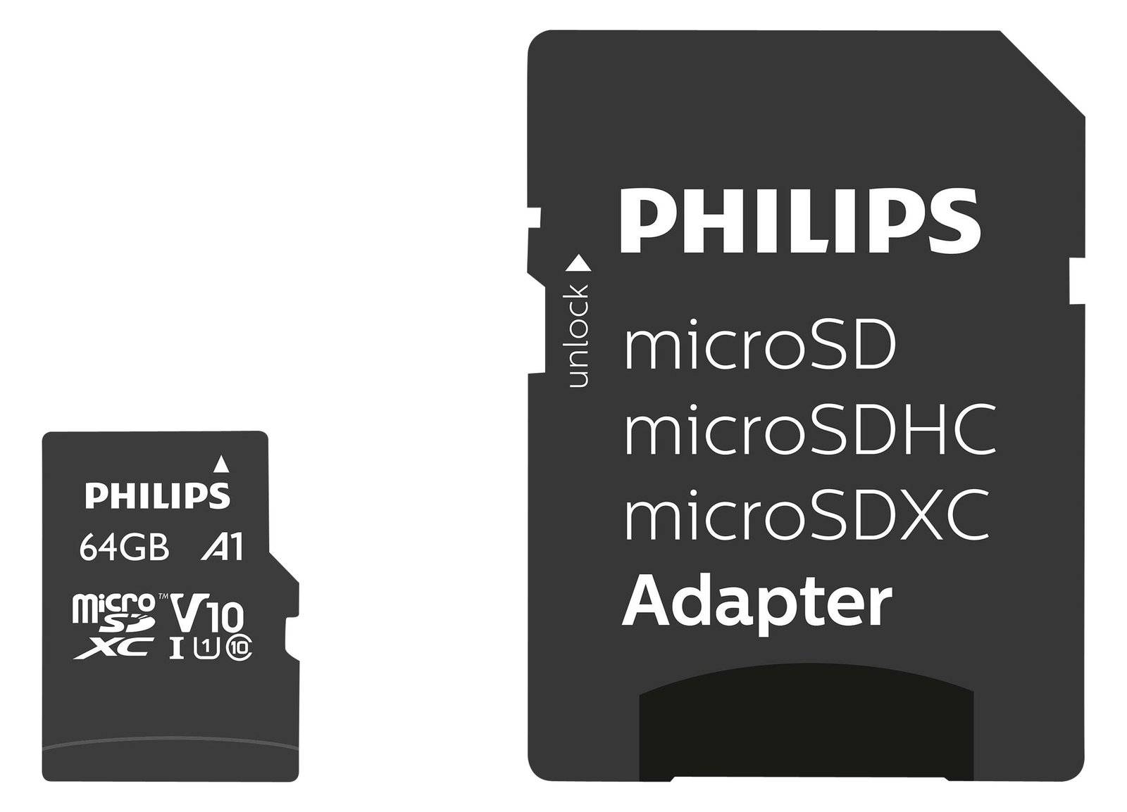 Philips FM64MP45B - Flash-Speicherkarte (SD-Adapter inbegriffen)