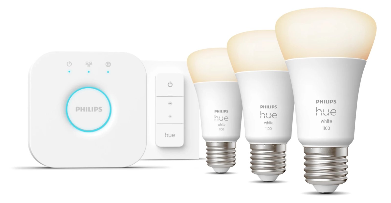 Philips Hue White Starter Kit - Drahtloses Beleuchtungs-Kit - LED-Lampe x 3 - E27 - 9.5 W (Entsprechung 75 W)