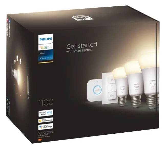 Philips Hue White Starter Kit - Drahtloses Beleuchtungs-Kit - LED-Lampe x 3 - E27 - 9.5 W (Entsprechung 75 W), Ansicht 3