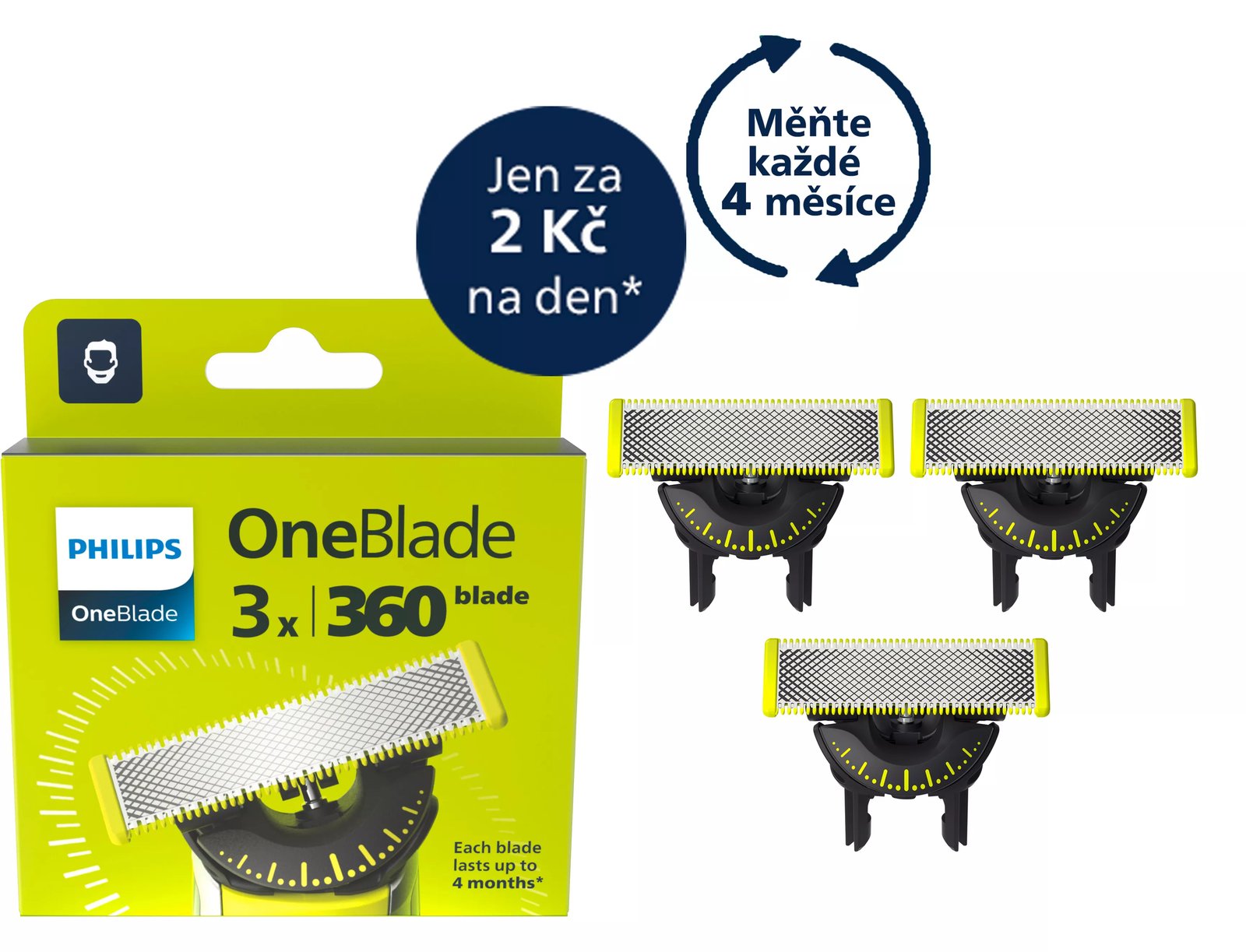 Philips OneBlade 3x replacement blades QP430/50