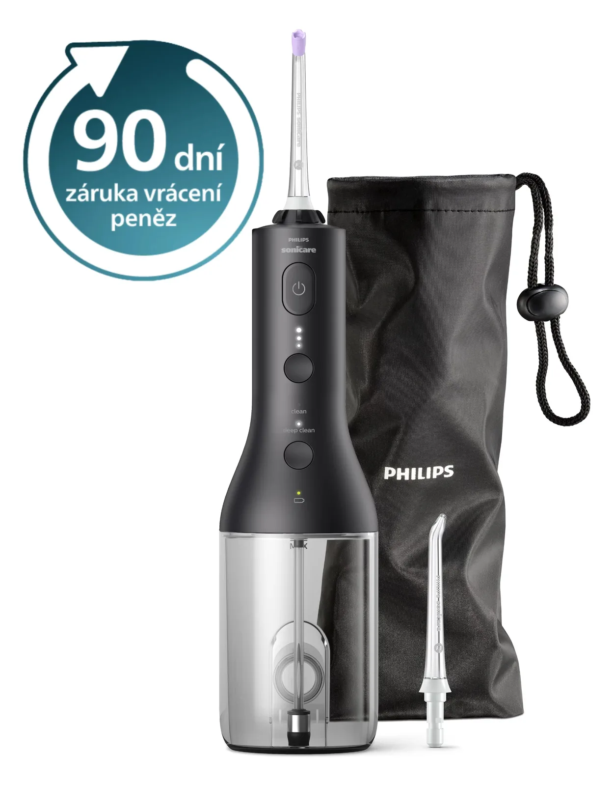 Philips Sonicare Power Flosser 3000 HX3826 - Munddusche - Schwarz, Ansicht 4