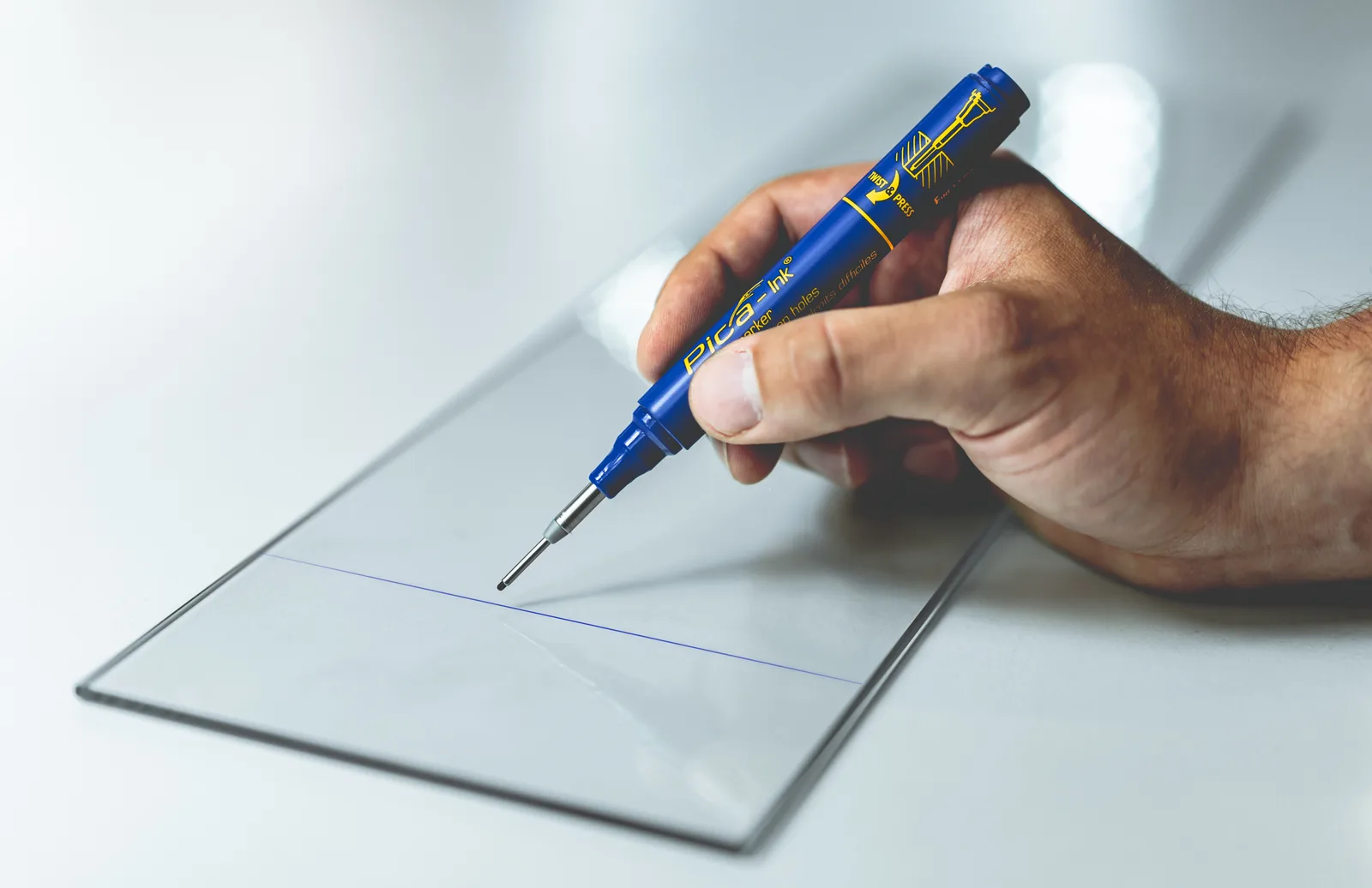 Pica Marker Pica-Ink - Blau - Fibre tip - Blau - Gelb - Rund - 1,5 mm, Ansicht 3
