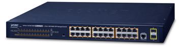 Planet GS-4210-24P2S - Switch - managed - 24 x 10/100/1000 (PoE+) von LumaTech