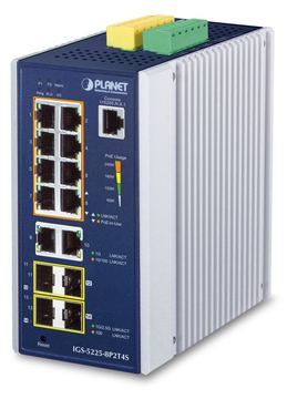 Planet IGS-5225-8P2T4S IP30 Industrial L2+/L4 1000T 802.3at PoE+ - Switch - 1 Gbps von LumaTech