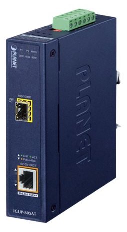 Planet IGUP-805AT - Medienkonverter - 1GbE - 10Base-T, 100Base-TX, 1000Base-T, 1000Base-X, 100Base-X - SFP (mini-GBIC)