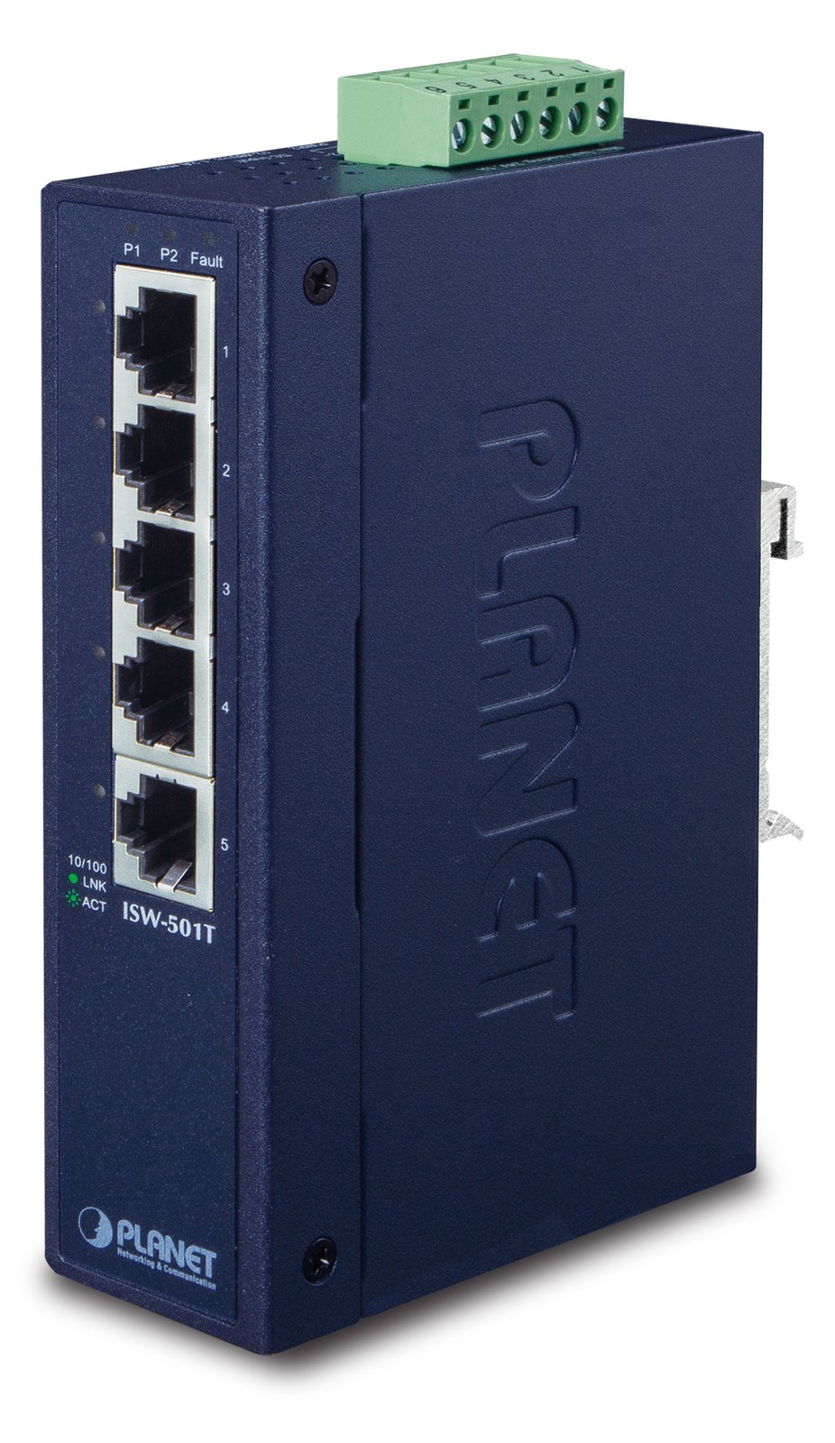Planet ISW-501T - Switch - 5 x 10/100 - an DIN-Schiene montierbar
