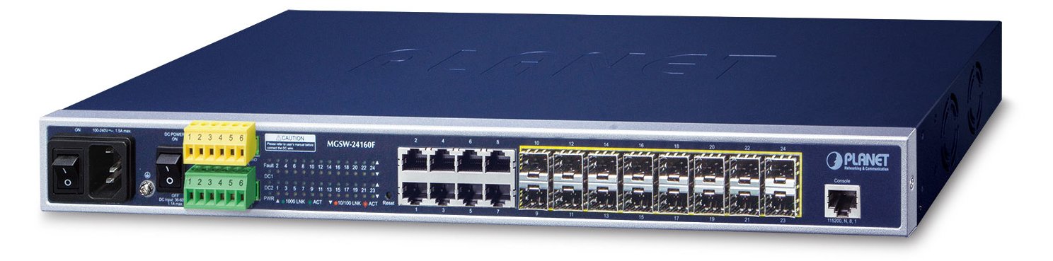 Planet MGSW-24160F - Switch - L4 - managed - 8 x 1000Base-T + 16 x 1000Base-X