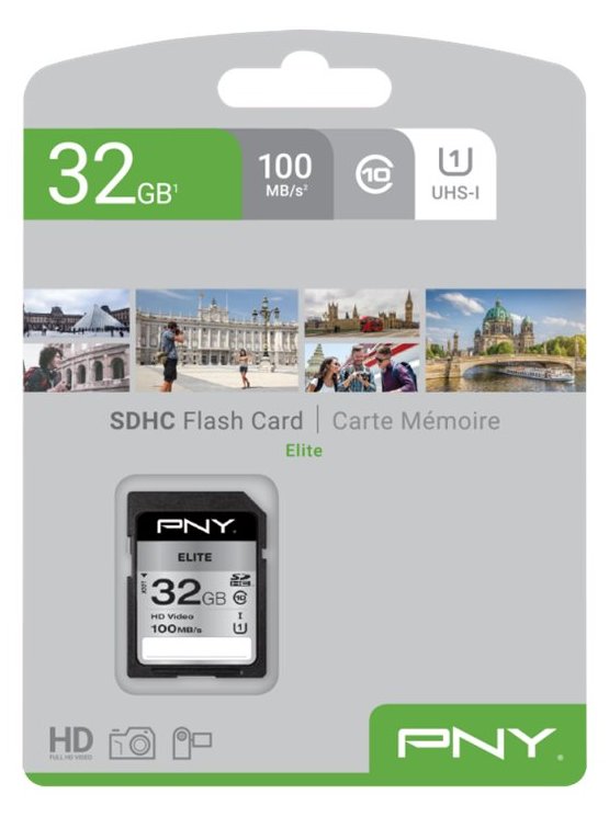 PNY Elite - Flash-Speicherkarte - 32 GB - UHS-I U1 / Class10