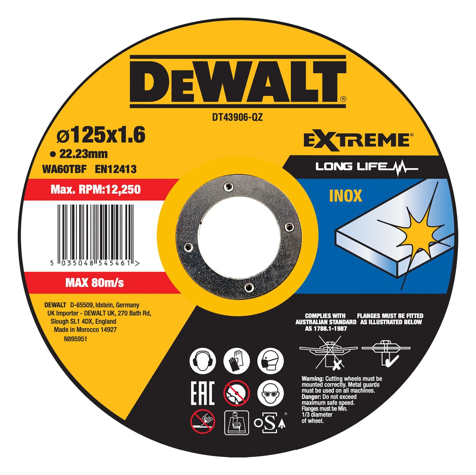 DEWALT Trennscheibe 125x1.6x22.23 mm Inox