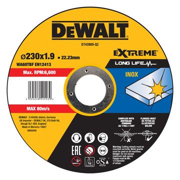 DEWALT Trennscheibe 230x1.9x22.23 mm Inox von LumaTech