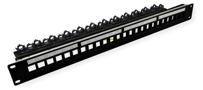 ROLINE 19-Keystone-Modulträger 24Ports geschirmt blank Clipbef.