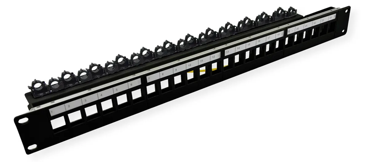 ROLINE 19-Keystone-Modulträger 24Ports geschirmt blank Clipbef., Ansicht 2
