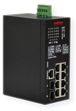 ROLINE Industrial - Switch - Smart - 8 x 10/100/1000 (PoE+) von LumaTech