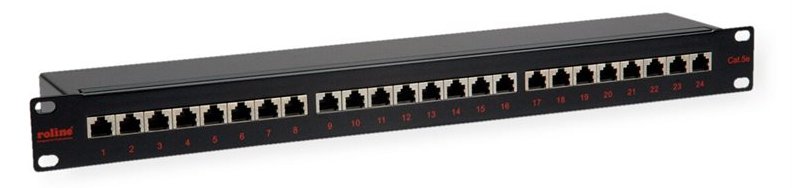 ROLINE Patch Panel - CAT 5e - Schwarz - 1U - 48.3 cm (19) von LumaTech